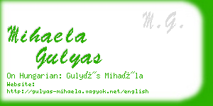 mihaela gulyas business card